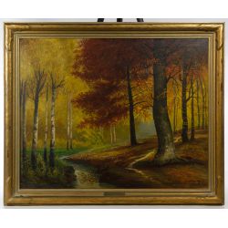 J. Holm (American, 20th century) "Autumn Colors" Oil on Canvas