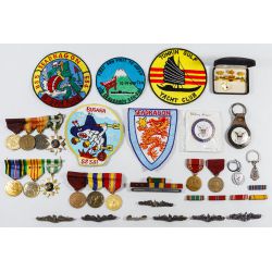 Post World War II to Vietnam Era US Patch and Medal Assortment