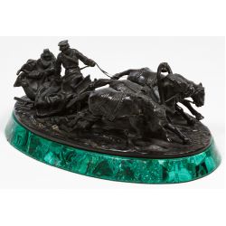 (After) Vassili Yacovlevitch Grachev (Russian, 1831-1905) "Winter Troika" Bronze