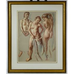 Robert Brackman (American, 1898-1980) "Study - Morning Interlude" Print