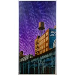 Ken Hirte (American, 20th Century) "Cooper Tire" Photograph and Silkscreen on Canvas