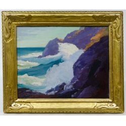 Constance Cochrane (American, 1888-1962) "Surf at Little Whitehead" Oil on Board
