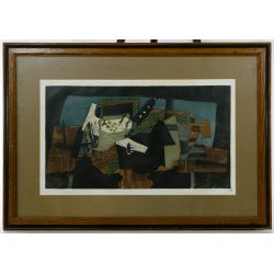 (After) Georges Brague (French, 1882-1993) "Le Gueriden Noir" Etching