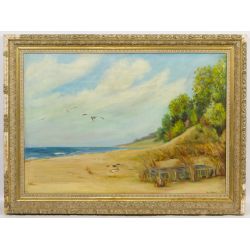 Lura Lindquist (American, 20th Century) "Indiana Dunes" Oil on Canvas