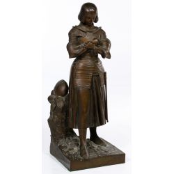 Marie dOrleans (French, 1813-1839) Bronze Joan of Arc Statue