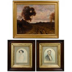 (Attributed to) Royal Milleson (American, 1849-1935) Oil on Canvas