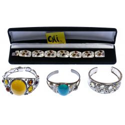 Sterling Silver and Semi-Precious Gemstone Bracelet Assortment