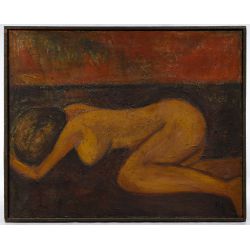 Manuel Blanco-Gonzalez (Spanish, 1932-2004) "Nude" Oil on Canvas