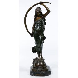 (After) Auguste Moreau (French, 1834-1917) "Dawn" Cast Bronze Statue