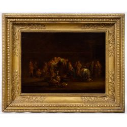 (After) Pieter Lastman (Dutch, 1583-1633) "The Circumcision of Christ" Oil on Board