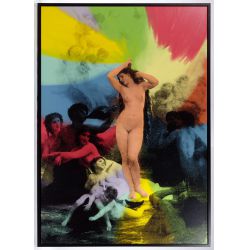 Steve Kaufman (American, 1960-2010) "Venus, State II" Embellished Screenprint on Canvas