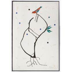 Ed Baynard (American, 1940-2016) Woodcut on Hand Laid Rag Paper