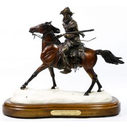 Bob Parks (American, 1943-2017) "High Mountain Solitude" Bronze Statue