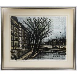 Bernard Buffet (French, 1928-1999) "The Quai D’Anjou" Lithograph