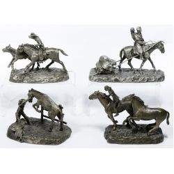 Philip Kraczkowski "The American West" Pewter Statue Collection