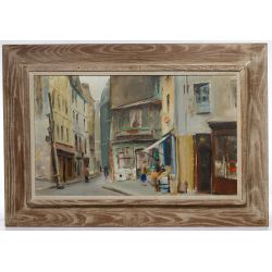 Peter Hayward (American, 1905-1993) "Rue St Julien De Paine" Oil on Canvas