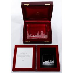 Bernard Wolff for Steuben Crystal "Monument Valley" Desk Ornament