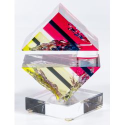 R Garret Abstract (American, 20th Century) Prismatic Lucite Sculpture
