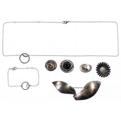 Georg Jensen and Mont Blanc Sterling Silver Jewelry Assortment