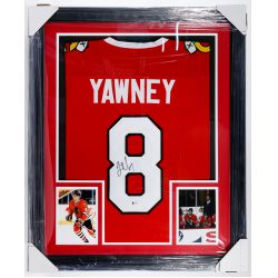 Chicago Blackhawks "Trent Yawney" Autographed and Framed Jersey