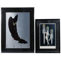 Romain de Tirtoff (Erte) (Russian, 1892,1990) "Candelabra" Lithograph and "Soriee" Poster