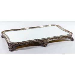 Tiffany & Co. “Chrysanthemum” Sterling Silver Mirrored Plateau