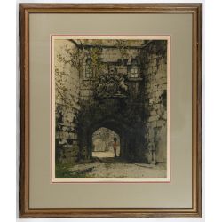 Luigi Kasimir (American / Austrian, 1881-1962) "Tower London" Etching