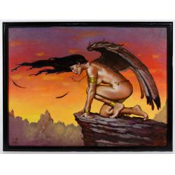 Mark Rogers (American, 20th Century) "Sunrise" Oil on Canvas Board