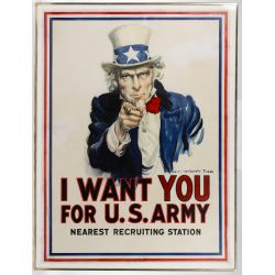 James Montgomery Flagg (American, 1870-1960) "I Want You for U S Army" Poster
