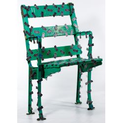Donald Lipski (American, b.1947) "For Louis Aparicio" Mixed Media Park Seat Sculpture