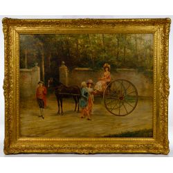 Mariano Alonso Perez Y Villagrossa (Spanish, 1857-1930) Oil on Board