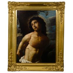 European School (Europe, 18th Century) "Saint Sebastian" Oil on Canvas