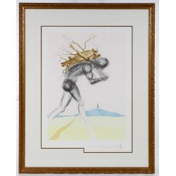 Salvador Dali (Spanish, 1904-1989) "Issachar" Drypoint Etching