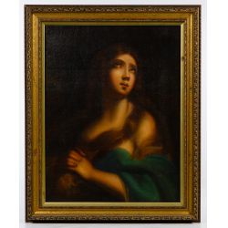 (After) Jusepe de Ribera (Spanish, 1591-1652) "The Penitent Magdalen" Oil on Canvas
