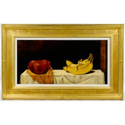 Todd Stilson (American, b.1962) "Bananas and Pomegranates" Oil on Mounted Canvas
