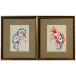 Archie Blackowl (Native American (Cheyenne), 1911-1992) Watercolors
