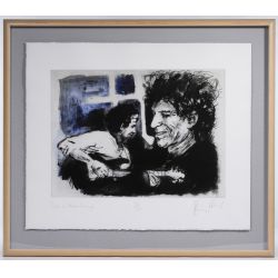 Ronnie Wood (British, b.1947) "Keith in Voodoo Lounge" Etching