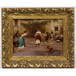 (Attributed to) Eugene von Blaas (Italian, 1843-1932) Oil on Panel