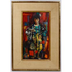 Mario Agostinelli (American, 1915-2000) Mixed Media Oil on Board