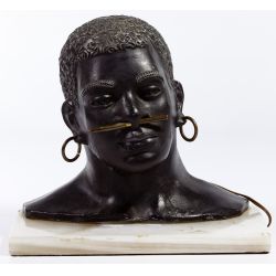 (Attributed to) Karl Hagenauer (Austria, 1898-1956) Bronze Lamp Statue