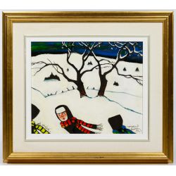 Norman Hudon (Canadian, 1929-1997) "La Rentree" Acrylic on Board
