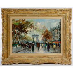 Antoine Blanchard (French, 1910-1988) "Arc de Triomphe" Oil on Canvas