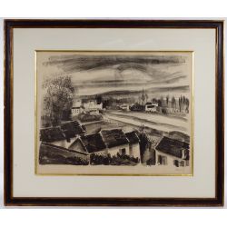 Maurice de Vlaminck (French, 1876-1958) "La Vallee de Nesles" Lithograph