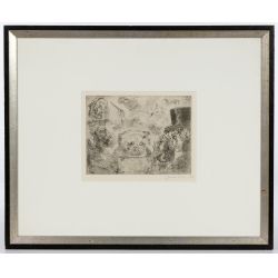 James Ensor (Belgian, 1860-1949) "Musiciens Fantastique" Etching