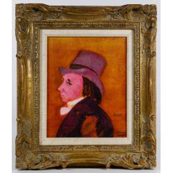 Gustav Likan (German / American, 1912-1998) "Goya" Oil on Canvas Board