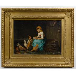 Unknown Artist (European School, 19th Century) Oil on Masonite