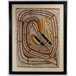 (Attributed to) George Milpurrurru (Australian, 1934-1998) Acrylic on Paper