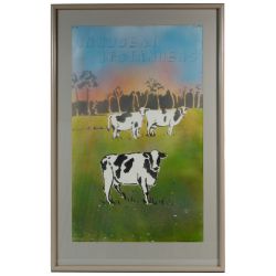 Unknown Artist (American, 20th Century) "Innocent Bystanders" Stenciled Poster