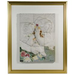 Alvar Sunol Munoz-Ramos (Spanish, b.1935) "LEau" Ceramic Bas Relief