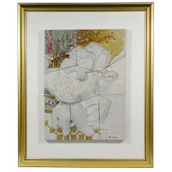 Alvar Sunol Munoz-Ramos (Spanish, b.1935) "La Terre" Ceramic Bas Relief